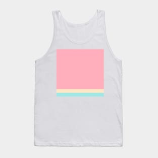 An unthinkable tranquility of Soft Pink, Blue Lagoon, Magic Mint and Pale Peach stripes. Tank Top